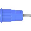 Stäubli 497079-23 Safety jack socket blue Ø 4mm brass rotating part
