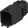 Plug, unequipped, 10 pole, straight, 3 rows, black, 1563125-1