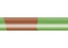 PVC-switching strand, highly flexible, LiYv, 0.14 mm², 18 x 0.1 mm, green/brown, outer Ø 1.1 mm, BYB-5-92F5934