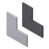 Zaślepka wspornika narożnego pasuje do rowka 10mm Szary Przykrywka PP pasujący profil 80 x 80 mm
