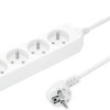 Przedłużacz sieciowy 4 gniazdowy z uziemieniem 3680W 1,5m