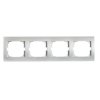 LOGI srebrny ramka 4x POZIOMA Kanlux 02-1490-043
