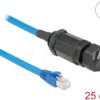 66808 Patch cable extension, Cat.6, black, cable gland