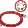 Patch-cord U/UTP kat.5e PVC 0.5m czerwony KKU5CZER0.5