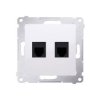 SIMON 54 Gniazdo telefoniczne podwójne 2xRJ12 białe DT2.01/11 KONTAKT SIMON