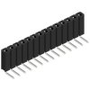 Socket header, 14 pole, pitch 2.54 mm, angled, BL 3 14 Z