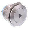APEM Arrow Off-(On) Momentary 19mm Flat Anti Vandal Push Button Switch SPST