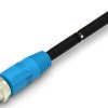 Sensor actuator cable, M12-cable plug, straight to open end, 8 pole, 1 m, PVC, black, 2 A, T4151110008-002
