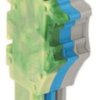 1-wire female connector, 3 pole, pitch 3.5 mm, straight, green-yellow/blue/gray, 2020-103/000-039