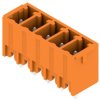 Pin header, 5 pole, pitch 3.81 mm, straight, orange, 1942870000