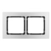 Deco Ramka Uniwersalna Podwójna - Aluminium Szczotkowane (Ramka: Srebrna...