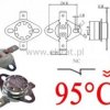Termostat bimetaliczny 250VAC 10A 95°C poziomy NC