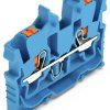 2 wire mini through terminal, push-in connection, 0.14-1.5 mm², 2 pole, 13.5 A, 6 kV, blue, 2250-304