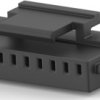 Plug/socket housing, 10 pole, pitch 1 mm, straight, black, 1-2367198-0
