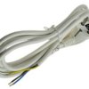 Kabel; zasilający; S14313; wtyk sieciowy CEE 7/7 kątowy; przewody; 3m; biały; 3 żyły; 1,00mm2; Emos; PVC; okrągły; linka; Cu; Ro