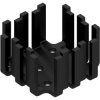 Finger shaped heatsink, (L x W x H) 45 x 45 x 25.4 mm, 6 K/W, black anodized, FK 201 SA 3 TO 3