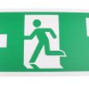 Znak wyjścia, Sztywny plastik, Zielony/biały, Fire Exit, Angielski, Opis: WYJŚCIE POŻAROWE