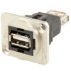 Złącze USB A Montaż na panelu Żeński 2.0 2-portowe