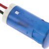 Lampka kontrolna do montażu panelowego 24V dc, niebieska 12mm LED Niebieski Wyprowadzenia APEM