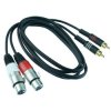 3M 2 x RCA Male Plug Jack to 2 x XLR Female Socket Lead