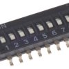 Przełącznik DIP 8-pozycyjny 8P SMD 25 mA przy 24 V DC -20 → +70°C