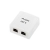 Gniazdo Teleinformatyczne Natynkowe - Kategoria 6, Dwa Ekranowane Porty RJ-45