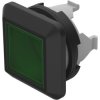 Pushbutton, 18.8 x 18.8 mm, illuminable, groping, waistband square, green, front ring black, 92-443.500