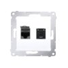 SIMON54 biały D62.01/11 Gn. 2xRJ45 kat.6