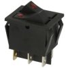 Przełącznik; klawiszowy (kołyskowy); IRS2101-1C3b; ON-OFF; 2 tory; czarny; podświetlenie neonówka 250V; czerwony; bistabilny; ko