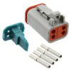 Amphenol AT06-4S-KIT01 AT Series Female Plug 4POS Crimp 16-18AWG Shrouded
