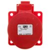 Gniazdo tablicowe 16A 7P 400V /70x70/ czerwone IP44 317-6v
