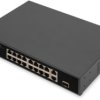 Ethernet switch, unmanaged, 16 ports, 1 Gbit/s, 100-240 VAC, DN-95355