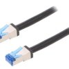 Patch cord S/FTP 6a linka Cu PE czarny 10m 26AWG CQ7093S