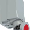 CEE wall socket, 5 pole, 125 A/400 V, red, 6 h, IP66/IP67, 145-6