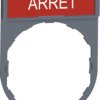 Label holder, printed with “ARRET”, for Harmony XB4/XB5, ZBY2104C0
