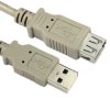 Kabel USB Złącze A USB A Złącze B USB A dł. 2m Przewód przedłużający USB USB 2.0 kolor: Beżowy