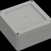 6U07121206119 Industrial housing, 119.8 x 119.8 x 60.1mm, IP66/IP68, light gra
