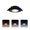 Oprawa podtynkowa downlight LED, 5W, 450lm, 3CCT, IP65, okrągła, czarna, LOGAN HOROZ