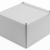 PC enclosure, (L x W x H) 140 x 140 x 90 mm, light gray (RAL 7035), IP68, 1555QA2GY