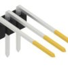 Pin header, 3 pole, pitch 2.54 mm, angled, black, SL31523S
