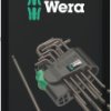 Zestaw kluczy Torx typu L, 9 szt., Wera