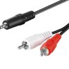 Kabel przejściowy audio AUX, wtyk jack 3,5 mm na wtyk cinch stereo, CU - Długość kabla 0.5 m