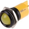 Lampka kontrolna do montażu panelowego 230V ac, Żółta 22mm LED RS PRO