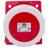 Gniazdo tablicowe skośne 16A 5P 400V /80x97/ czerwone IP67 4152-6F78