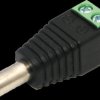 DC adapter (male) with screw terminal, straight