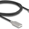 Delock Kabel USB USB 2.0 Złącze męskie USB-A, Złącze męskie USB-C® 1.00 m czarny, srebrny 80766