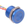 PBAR9AF1000N0B APEM Blue LED 12VDC Momentary NO 19mm Piezo Switch Prewired IP68