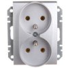 Sedna Gniazdo Podwójne Z/U 16A Aluminium Sdn2800960
