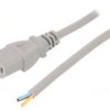 Kabel: 3X0,75Mm2, Iec C13 Żeński, 1M, 10A Lt-501 H05vv-F 0.75/3C Gry 1M End
