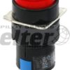 Przeł. przycisk. okrągły (ON)-(ON) 16mm czerwony